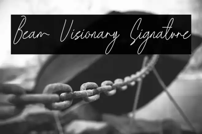 Beam Visionary Signature Font examples