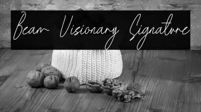 Beam Visionary Signature Font examples