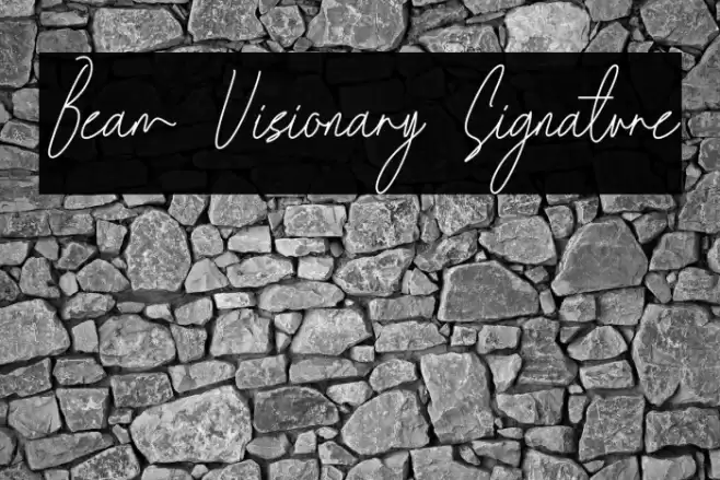 Beam Visionary Signature Font examples