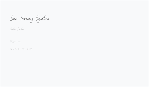 Beam Visionary Signature Business Card