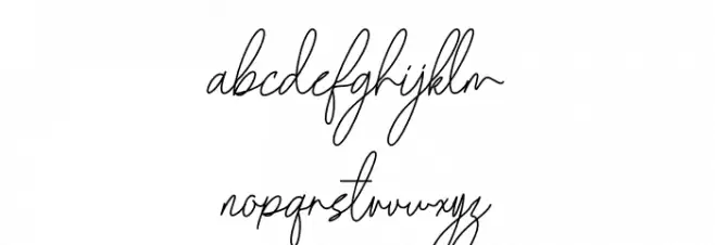 Beam Visionary Signature Font LOWERCASE