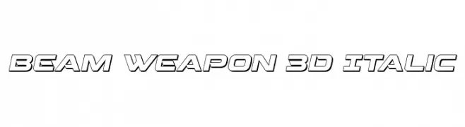 Beam Weapon 3D Italic  Descarca Fonturi Gratis