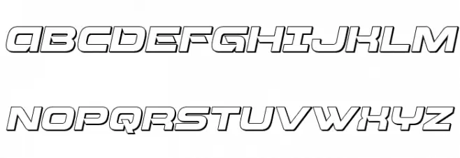 Beam Weapon 3D Italic フォント 大文字