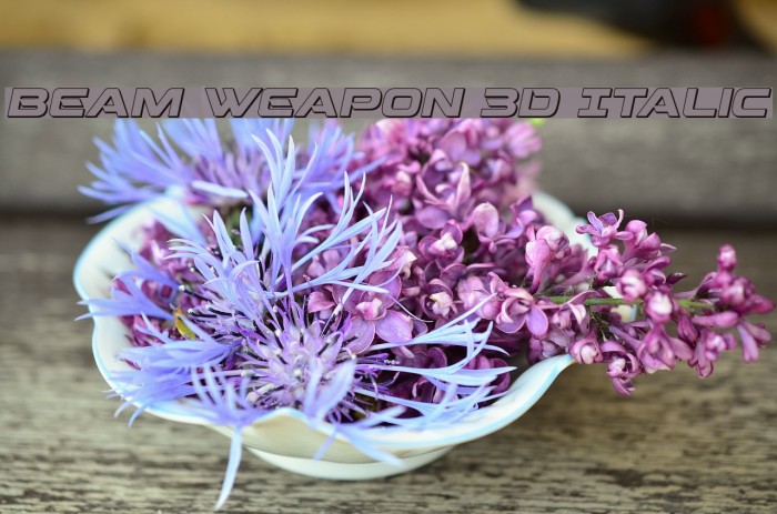 Beam Weapon 3D Italic Font examples