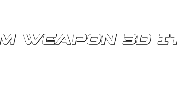 Beam Weapon 3D Italic Logo