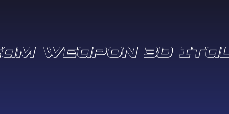 Beam Weapon 3D Italic Social Header