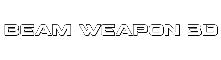 Beam Weapon 3D フォント