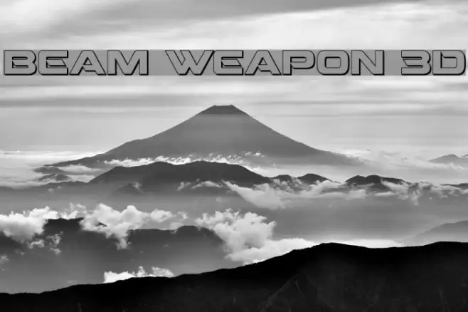 Beam Weapon 3D フォント examples