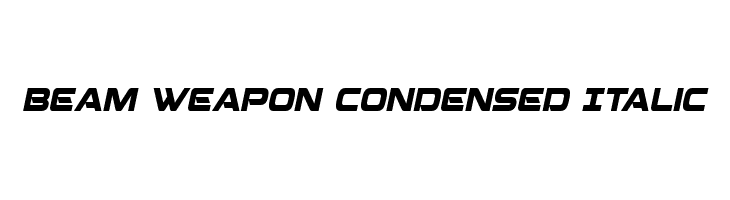 Beam Weapon Condensed Italic  font caratteri gratis