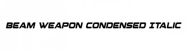 Beam Weapon Condensed Italic  Descarca Fonturi Gratis
