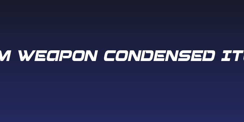 Beam Weapon Condensed Italic Social Header
