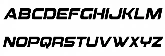 Beam Weapon Condensed Italic Fuentes MINÚSCULAS