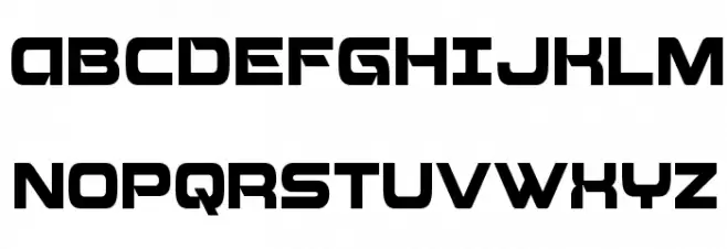 Beam Weapon Condensed Font Litere mari
