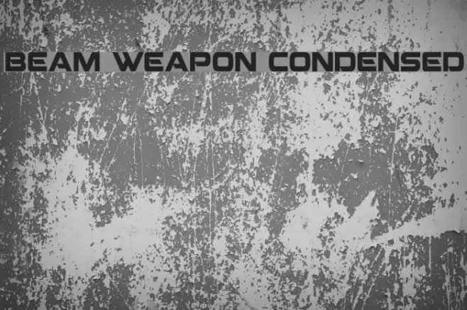 Beam Weapon Condensed Font examples