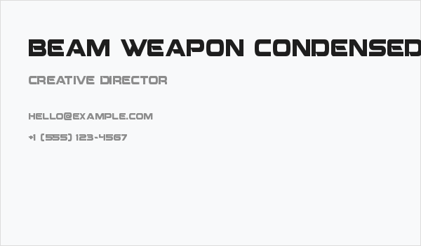 Beam Weapon Condensed Business Card