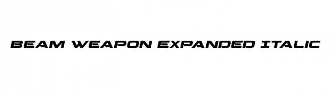 Beam Weapon Expanded Italic  Descarca Fonturi Gratis