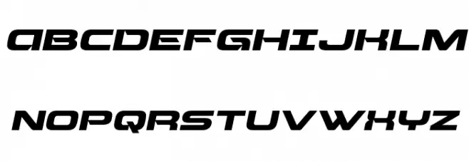 Beam Weapon Expanded Italic フォント 大文字