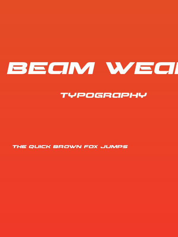 Beam Weapon Expanded Italic Poster