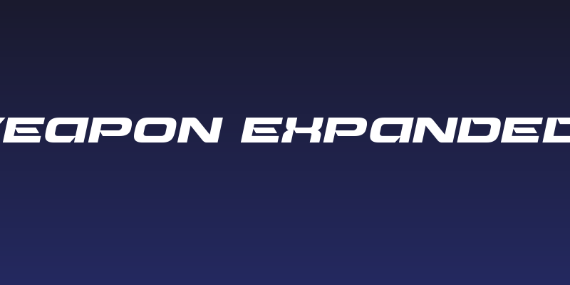 Beam Weapon Expanded Italic Social Header