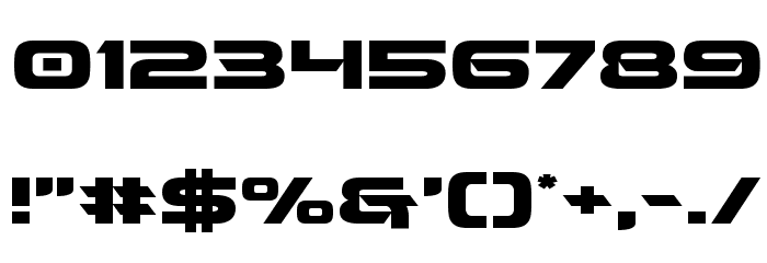 Beam Weapon Expanded Font OTHER CHARS