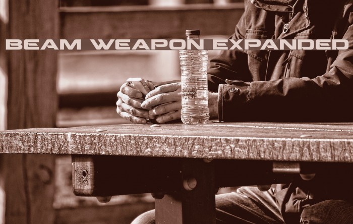 Beam Weapon Expanded Font examples