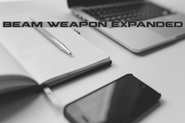 Beam Weapon Expanded Font examples