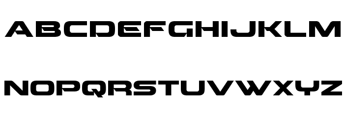 Beam Weapon Expanded Font LOWERCASE