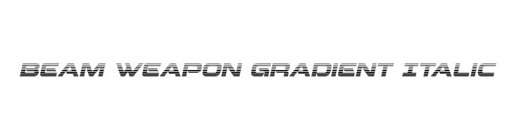 Beam Weapon Gradient Italic  Frei Schriftart Herunterladen