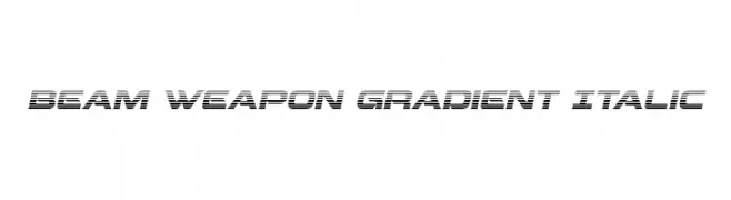 Beam Weapon Gradient Italic  Descarca Fonturi Gratis