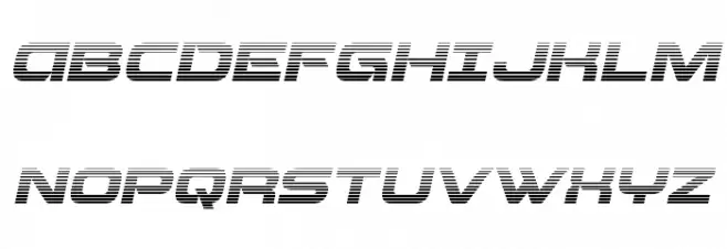 Beam Weapon Gradient Italic Fuentes MAYÚSCULAS