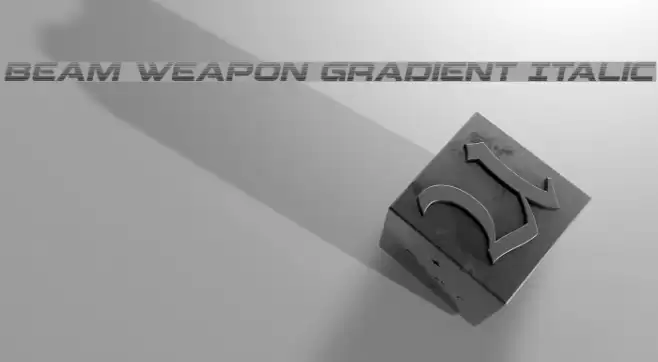Beam Weapon Gradient Italic Font examples