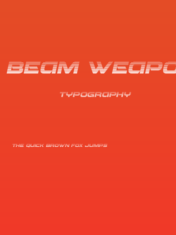 Beam Weapon Gradient Italic Poster