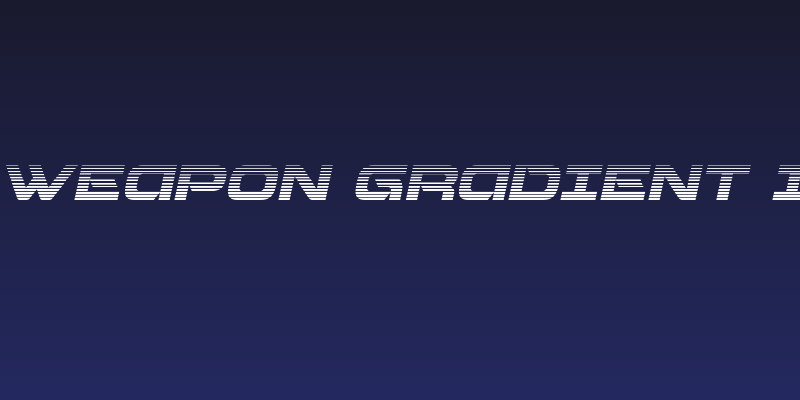 Beam Weapon Gradient Italic Social Header