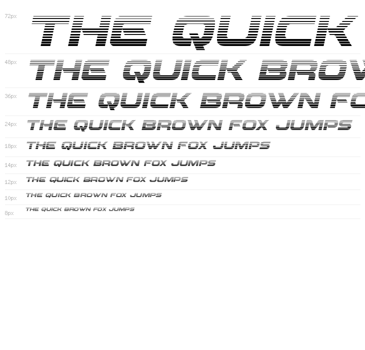 Beam Weapon Gradient Italic Waterfall