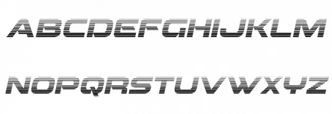 Beam Weapon Gradient Italic フォント 小文字