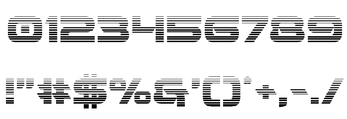 Beam Weapon Gradient Font OTHER CHARS