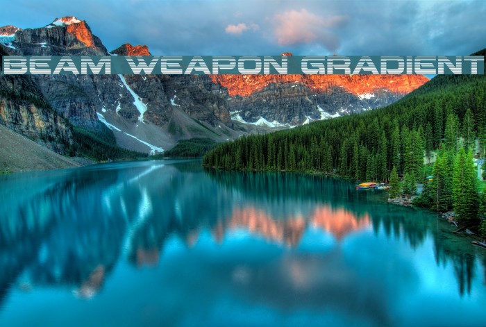 Beam Weapon Gradient Font examples
