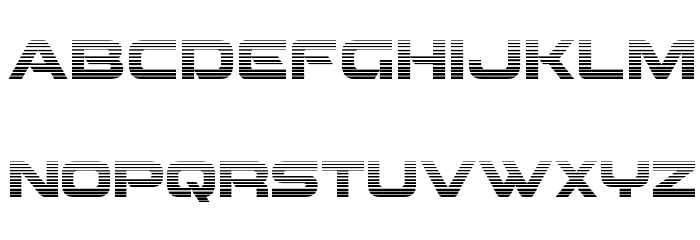 Beam Weapon Gradient Font LOWERCASE
