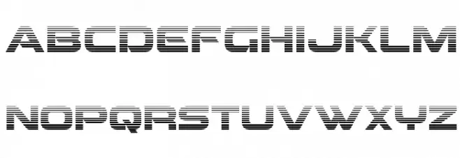 Beam Weapon Gradient Schriftart Kleinbuchstaben