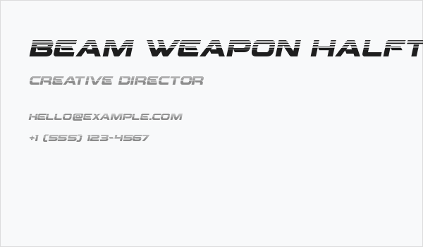 Beam Weapon Halftone Italic Business Card