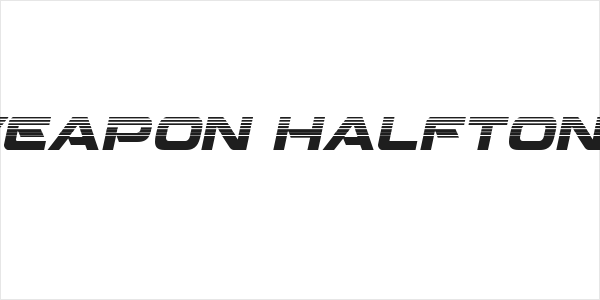 Beam Weapon Halftone Italic Logo