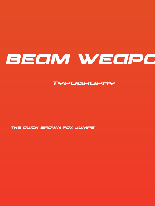Beam Weapon Halftone Italic Poster