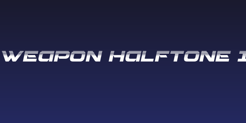 Beam Weapon Halftone Italic Social Header