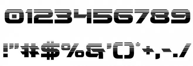 Beam Weapon Halftone Font OTHER CHARS