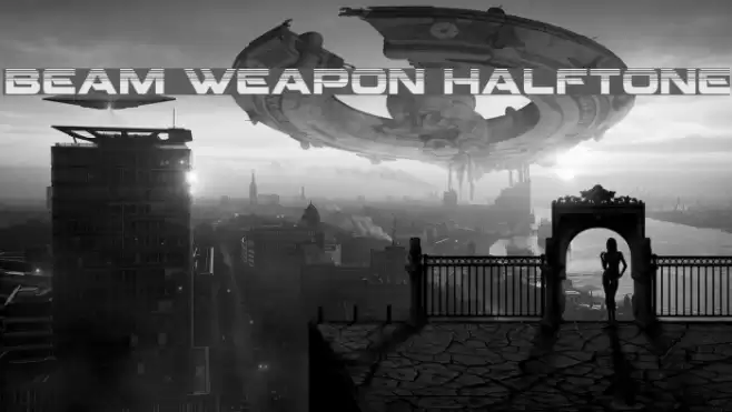 Beam Weapon Halftone Font examples