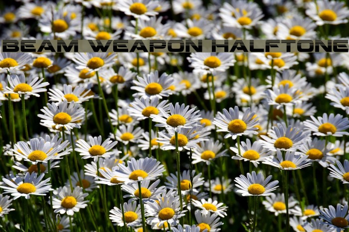 Beam Weapon Halftone Font examples