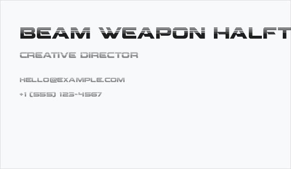 Beam Weapon Halftone Business Card