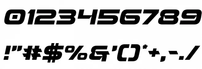 Beam Weapon Italic फ़ॉन्ट अन्य घर का काम