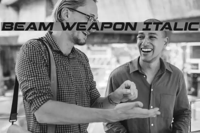 Beam Weapon Italic फ़ॉन्ट examples