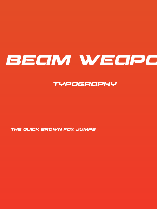 Beam Weapon Italic Poster